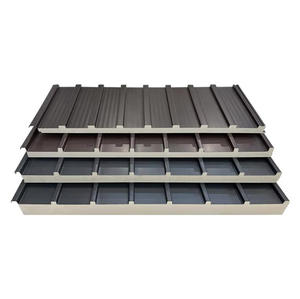 Panneau sandwich en alliage d'aluminium 45/65 mm avec <span class=keywords><strong>isolation</strong></span> en PU, <span class=keywords><strong>isolation</strong></span> thermique, prévention des incendies, 15 ans, pour mur extérieur, salle à manger - Product Image 2