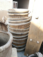 Support chinois en bois Antique pour Pot de fleurs, nouveau Style de support pour plantes en bois, seau en bois rustique
