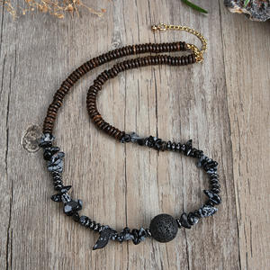 Collana 2024 uomo P V <span class=keywords><strong>D</strong></span> placcatura collana in <span class=keywords><strong>acciaio</strong></span> inox pietra naturale collana di perline per gli <span class=keywords><strong>uomini</strong></span> - Product Image 3