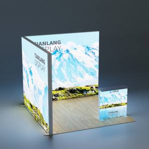 Negozio di espositori retroilluminato portatile con cornice in alluminio per fiera fiera scatola luminosa sicura per l'energia - Product Image 1