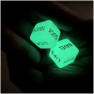 2 Pcs Sex Dice Erotic Craps Sex Glow Dice Love Toys for Adults Sex Toys nottilucente Lovers coppie dadi Game Set