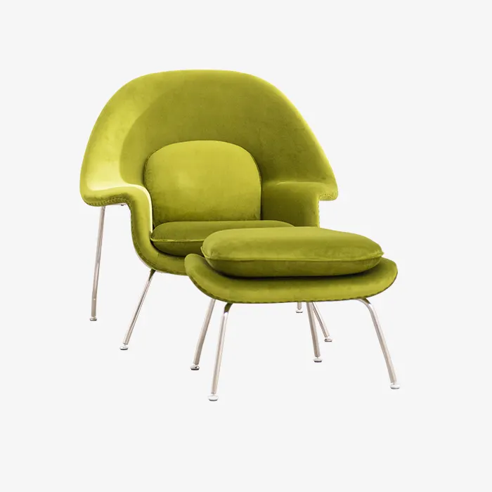 変更可能な色-オスマン帝国の子宮の椅子-ライムグリーンの生地-アームチェア