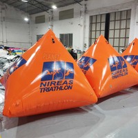 Bouée flottante gonflable en PVC, bouée pyramidale, bouée de marquage gonflable pour la publicité