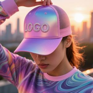 หมวกเบสบอลปักลายด้วยผ้าสำหรับกีฬากลางแจ้งของผู้หญิงหมวกสำหรับฤดูใบไม้ผลิฤดูร้อน - Product Image 4