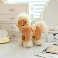 ODM Peluche super douce de simulation de cheval de course, jouet en peluche, ornement pour enfants, jouet anti-stress, rembourrage en coton PP