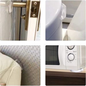 Transparenter Stoßdämpfender Türstopper Wandschutz Wiederverwendbare Selbstklebende Runde Türgriff-Puffer für Wand und Kühlschrank - Product Image 6