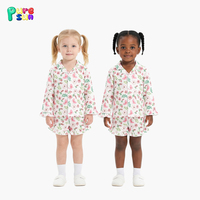 Pyjamas pour filles en viscose de bambou à imprimé floral, vente en gros Puresun, 100% coton biologique, vêtements de nuit pour filles personnalisés par des designers