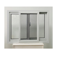 Fenêtre coulissante horizontale moderne en PVC-U avec moustiquaire, garantie 5 ans, certifiée Energy Star, pour usage extérieur en villas et hôtels