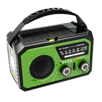 Linterna Solar Inalámbrica de 16000 mAh con Manivela, Radio AM/FM, Altavoz Portátil Pequeño para Uso en Exteriores y en el Hogar