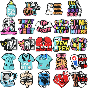 <span class=keywords><strong>Xiami</strong></span> femmes nouveau dessin animé série médicale PVC sabot breloque breloques de chaussures bricolage accessoires détachables chaussure fleurs chaussure transfrontalière - Product Image 2