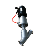 Vanne de régulation proportionnelle pneumatique intelligente avec positionneur intelligent, siège angulaire pour applications eau, gaz, huile