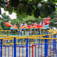 Grand équipement de parc d'attractions extérieur pour enfants, montagnes russes électriques en forme de dragon, aire de jeux à vendre