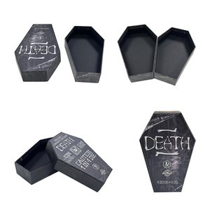 Custom Printing Black Gift Box Full Color Printing Gift <strong>Coffin</strong> Shape Package Rigid Lid And Base <strong>Coffin</strong> Shape Paper Boxes