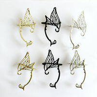 Nouveau Design à la mode gothique Piercing elfe oreille manchette Wrap argent creux boucles d'oreilles rétro Punk celtique elfique fée boucles d'oreilles