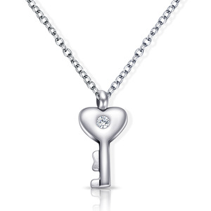 Stainless Steel Key Lock <b>Bracelet</b> And Necklace <b>Set</b> For Women Gift Fashion Jewelry - Product Image 4