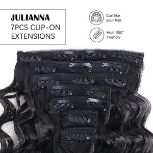 Vente en gros 24 28 30 Pouces Blonde Double Trame 7 Pcs 16 Clip Dans Les Extensions De Cheveux Yaki Clair Extensions De Cheveux Synthétiques Clip In - Product Image 4