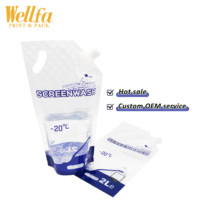 Offre Spéciale clair Stockage personnalisé 1l 2l 3l grande capacité Détergent liquide buse poignée Screen Wash sacs en plastique Stand Up bec pochette