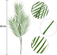 18 branches de feuilles de palmier artificielles de 27 pouces, 6 pièces, grandes plantes artificielles, feuillage de palmier, verdure tropicale, feuilles de palmier