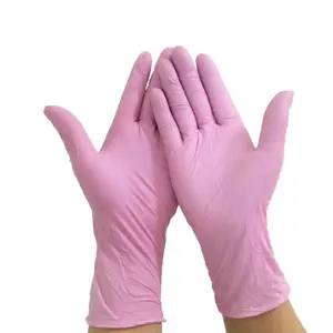 Nitrile Powder Free 4mil Pink Glove Black Disposable Nitrile Disposable Gloves For Women Housework