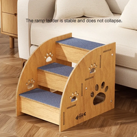 Escaliers pour chiens de haute qualité Les rampes en bois peuvent être détachables pour canapé lit bas escaliers antidérapants pour animaux de compagnie