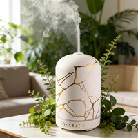 Diffuseur d'huiles essentielles en céramique fait à la main, humidificateur d'air électrique à ultrasons en porcelaine pour la maison