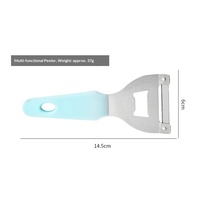 Multifunctionele handmatige roestvrijstalen fruit- en groenteschiller 2-in-1 flesopener huishoudelijk keukengereedschap