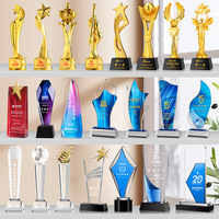 Trofeo de cristal de Honor tallado en 3D personalizado de alta calidad, regalos de recuerdo de negocios