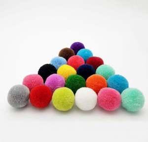 Juguete interactivo barato para gatos, bola elástica de poliéster de 3 cm, protección del medio ambiente, juguete que rebota de peluche no ruidoso, Bola de animales - Product Image 1