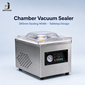 Machine d'emballage sous vide compacte DZ-260 pour le commerce électronique transfrontalier, l'emballage de produits frais, de fruits de mer et de denrées congelées, scellage de sacs - Product Image 1