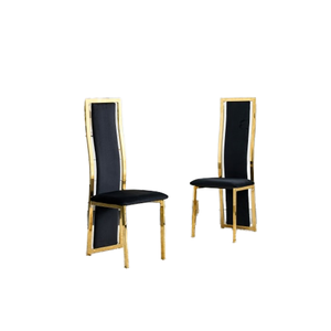 Nouvelle <span class=keywords><strong>Chaise</strong></span> de Salle à Manger Moderne Personnalisée avec Cadre en Métal Doré et Siège en Cuir - Product Image 1
