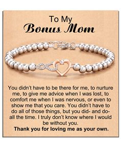 <span class=keywords><strong>Bracciale</strong></span> da Donna con Catena Regolabile, Perline d'Argento, Cuore Infinito e Pendente con Pietra Naturale Incastonata - Product Image 6