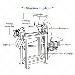 Công nghiệp dứa nho hành tây bóp lựu ổi vắt nước trái cây làm cho máy cho nước trái cây - Product Image 3
