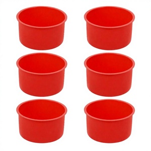 Set of 6 <b>Pcs</b> 4 Inch Round Non-Stick Silicone <b>Mini</b> Cake Molds Eco-Friendly Shihuang Brand Reusable - Product Image 1