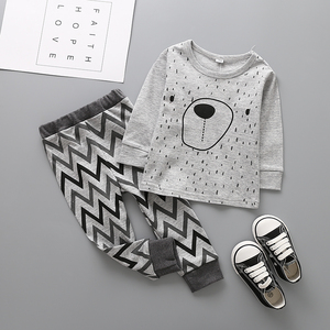 Tienda en Línea de Venta al por Mayor de Productos Coreanos de Moda, Ropa para Niños, Conjuntos de Algodón con Estampado de Animales para Niños - Product Image 3