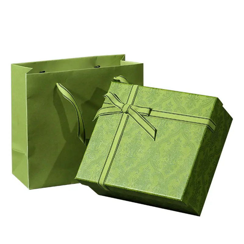 Caixa de presente para pele de cosméticos, caixa verde e de presente para perfume, aromaterapia, batom e roupas p021
