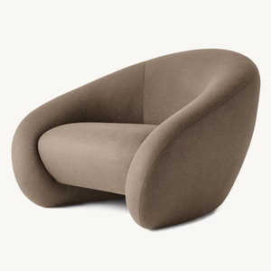 Meubles <span class=keywords><strong>de</strong></span> maison <span class=keywords><strong>de</strong></span> style américain Salon contemporain <span class=keywords><strong>de</strong></span> luxe Chaise pivotante en tissu <span class=keywords><strong>de</strong></span> velours <span class=keywords><strong>Reyne</strong></span> Canapé 1 siège à dossier haut - Product Image 3