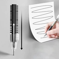 Pulpen Gel Tipe Jarum Berkualitas Tinggi Tinta Cair Langsung Ujung 0.5mm Tinta Hitam Set 12 Buah Alat Tulis Kantor Sekolah