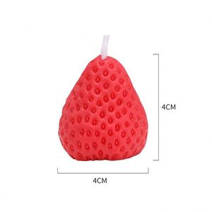Bougie parfumée en forme de fraise, artisanale, fruitée, pour la décoration de la maison - Product Image 3
