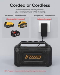 Inwa jobsite ลำโพงไร้สายแบบพกพากลางแจ้ง Speakers60W บลูทูธ - Product Image 6