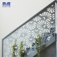 Barandilla Metálica para Escaleras Exteriores, Diseño Tubular, Resistente a la Corrosión, Corte Láser, Aleación de Aluminio, Venta al Por Mayor