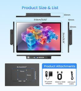 การเชื่อมต่อที่หลากหลายและรองรับอินพุต HDMI, VGA, DVI: จอภาพพกพาขนาด <span class=keywords><strong>14</strong></span> นิ้ว ที่ใช้งานร่วมกับแล็ปท็อป, พีซี, มินิพีซี, กล้องวงจรปิด - Product Image 2