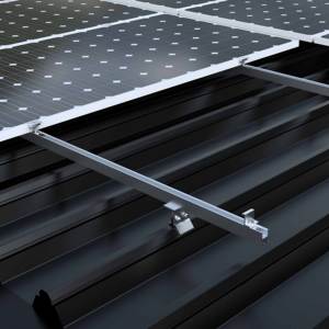 אלומיניום מלא קצה אמצע clamp מסילות גג pv פאנל סוגר מתכת גג l רגל סולארית הרכבה - Product Image 4