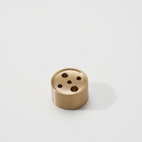 CHENLANG Porte-encens en laiton miniature de luxe durable à 5 trous pour cônes et bâtonnets d'encens japonais, brûleur moderne minimaliste multi-usage pour aromathérapie