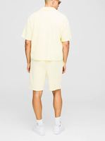 Conjunto Deportivo Informal de Verano de 2 Piezas para Hombre, Transpirable, Color Beige, Ropa Deportiva, Polo de Manga Corta con Cuello Redondo, Chándal de Nuevo Diseño