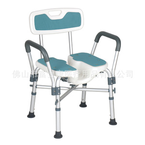 Chaise de salle de bain en alliage d'aluminium FZK 5015, siège de douche antidérapant pour personnes âgées et femmes enceintes, renforcé avec des rainures - Product Image 4