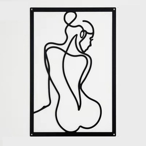 Tenture murale personnalisée en gros pour décoration murale en métal avec contour féminin Article pour décoration murale élégante avec silhouette élégante - Product Image 5