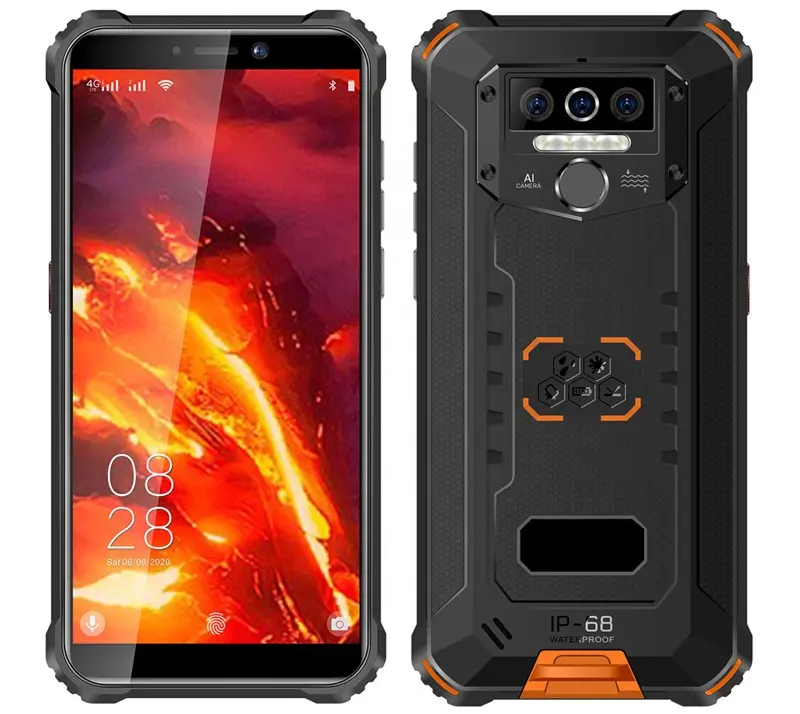 HiDON 5.5inch industrial android 10.0 4GB+64GB 8000mAh rugged outdoor smart phones with fingerprint