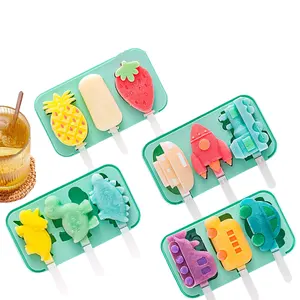 Venta caliente DIY molde de helado de silicona juguetes para niños y herramienta de cocina para hacer hielo