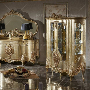 Thổ Nhĩ Kỳ Vàng Ưa Thích Phòng Ăn Sang Trọng Bàn Ghế Gỗ Rắn Bàn Ăn Đặt 6 Chỗ Ngồi - Product Image 6