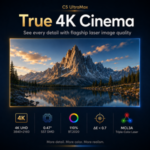 Proyector Láser Triple C5 UltraMax 4K, Proyector de Cine en Casa Inteligente, Dolby Vision, IMAX Enhanced, Zoom Óptico, 240Hz para Juegos - Product Image 6